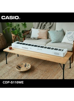 CASIO CDP-S110WE Digital Piano - White - 88 Keys - with Power Adaptor  - Image 5
