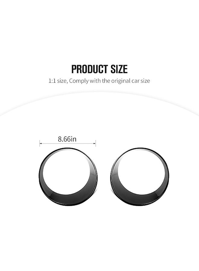 JeCar JeCar Front Grill Inserts & Headlight Cover Kit Compatible with Jeep Wrangler 2018-2023 JL & Unlimited, Black  - Image 5