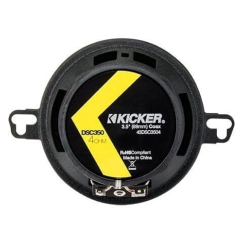 KICKER DSC350 3.5-Inch (89mm) Coaxial Speakers, 4-Ohm (Pair) - Image 5