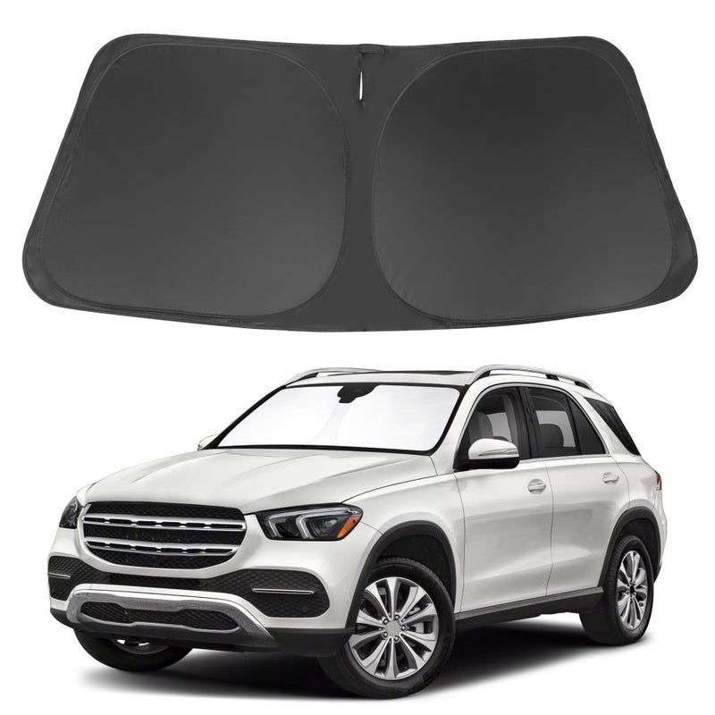 LHFLIVE Windshield Sun Shade Compatible with 2020 2021 2022 2023 2024 2025 2026 Mercedes GLE 350 450 Accessories Window Sunshade Sun Visor Protector Keep Car Cool - Image 3