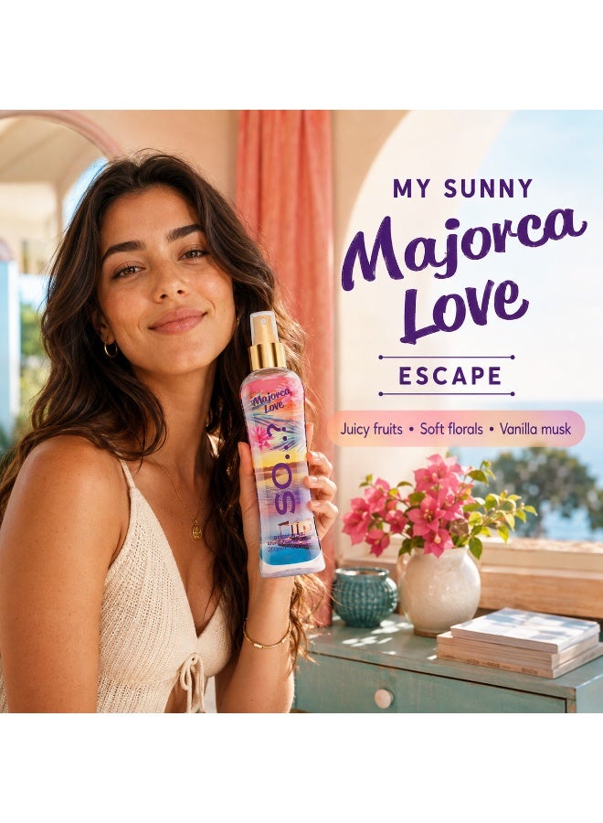 So..? SO…? Summer Escapes Majorca Love Body Mist for Women, Fruity Vanilla & Musky Long-Lasting Fragrance Spray with Red Berries, Pear & Plum, Perfume Gift for Women & Teen Girls, 200ml, Pack of 2 - Image 4