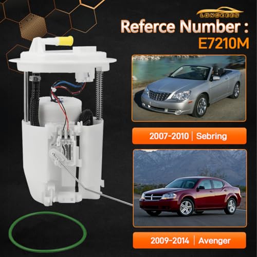 LONGKEES Electric Fuel Pump Assembly FIT Chrysler Sebring 2007–2010, 200 2011–2014, Dodge Avenger 2009–2014 – Replace OE# E7210M, SP7194M, 68033083AA, SP7095M - Image 2