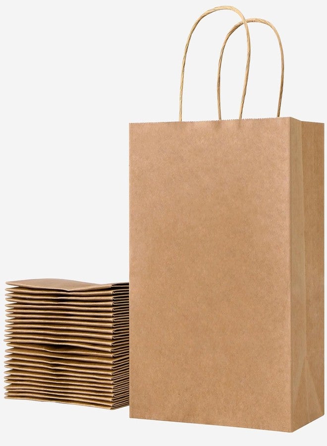 SUNCOLOR 25 Pieces 10" Brown Gift Bags with Handle for Party Favor Bags (Brown) - Image 1