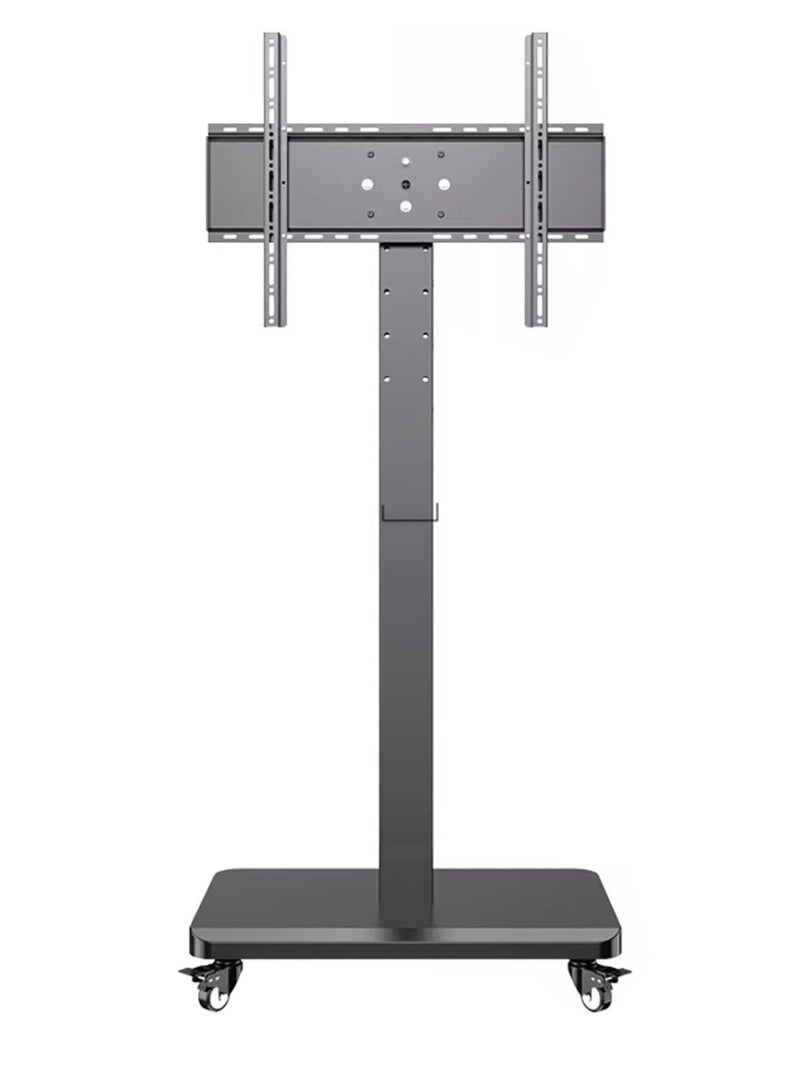 فلاشهوك حامل تلفزيون بعجلات لأجهزة تلفزيون مقاس 32 إلى 65 بوصة، عربة تلفزيون محمولة على عجلات، حوامل أرضية عالمية طويلة، مناسبة للزوايا، غرفة النوم، الأماكن الخارجية - Image 1