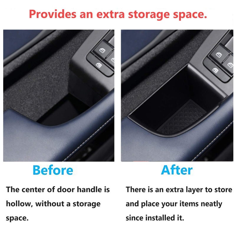 TTCR-II Compatible with Door Handle Organizer Tray Mazda 3 2019-2025, Fits for Door Storage Box Mazda CX-30 2020-2025 at Driver and Front Passenger Side (2 Pcs) - Image 2