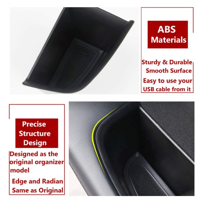 TTCR-II Compatible with Door Handle Organizer Tray Mazda 3 2019-2025, Fits for Door Storage Box Mazda CX-30 2020-2025 at Driver and Front Passenger Side (2 Pcs) - Image 5