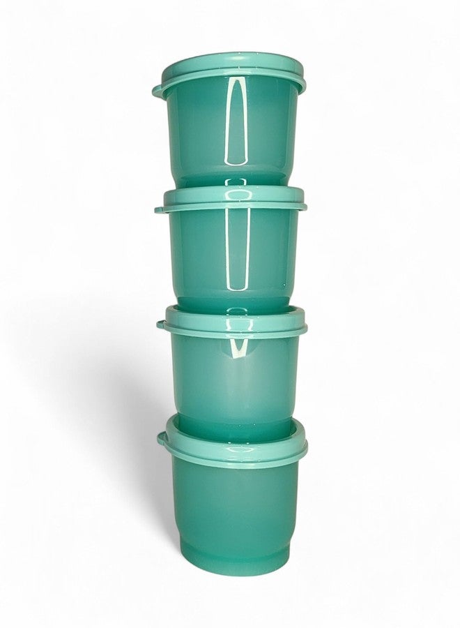 Tupperware Snack Cup Set of 4 Mint Green with Matching Seals (4 ounces each) - Image 3