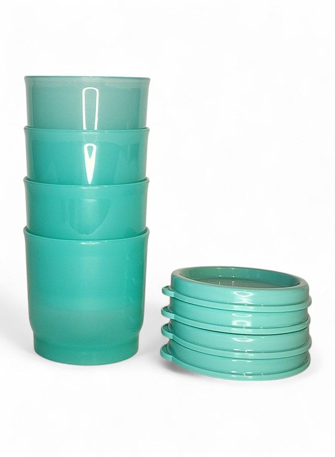 Tupperware Snack Cup Set of 4 Mint Green with Matching Seals (4 ounces each) - Image 4