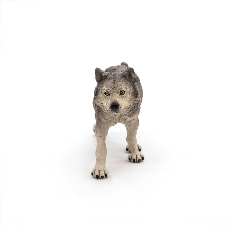 Papo - Grey She-Wolf Figure - Wild Animal Toy for Kids Age 3+ - Hand Painted Forest Predator Model - 12.5 x 3 x 6 cm - Durable Plastic Wolf Figurine for Nature Play - Wildlife Collection - 53012 - Image 4