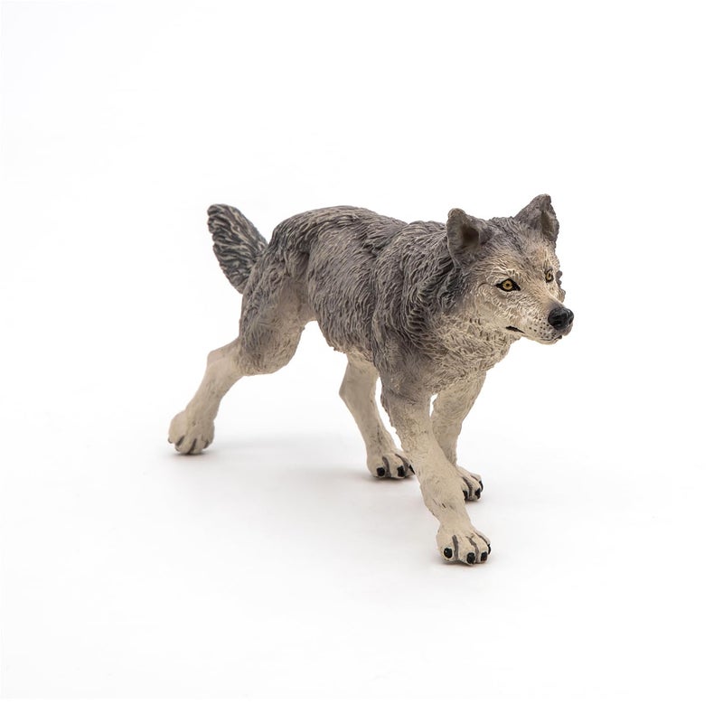 Papo - Grey She-Wolf Figure - Wild Animal Toy for Kids Age 3+ - Hand Painted Forest Predator Model - 12.5 x 3 x 6 cm - Durable Plastic Wolf Figurine for Nature Play - Wildlife Collection - 53012 - Image 3