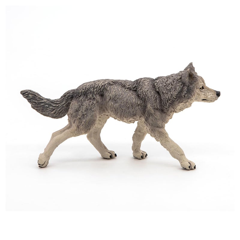 Papo - Grey She-Wolf Figure - Wild Animal Toy for Kids Age 3+ - Hand Painted Forest Predator Model - 12.5 x 3 x 6 cm - Durable Plastic Wolf Figurine for Nature Play - Wildlife Collection - 53012 - Image 2