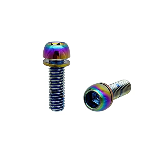 JooFn Bolts Screw with Washers for MTB Bike Bicycle Stem M5x20mm M6x20mm Steel Allen Hex Tapered (M5*8) - Image 3