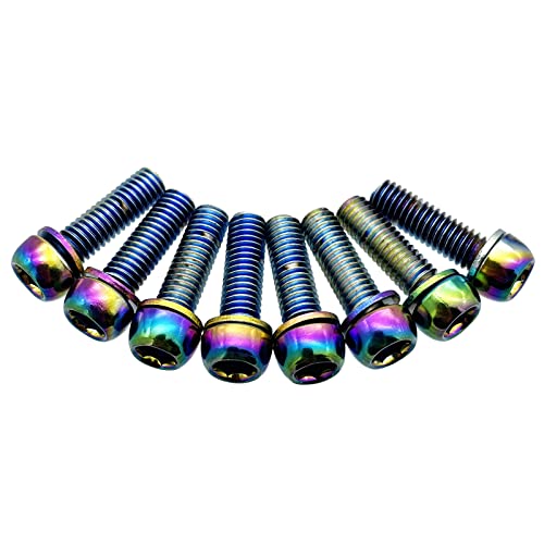 JooFn Bolts Screw with Washers for MTB Bike Bicycle Stem M5x20mm M6x20mm Steel Allen Hex Tapered (M5*8) - Image 1