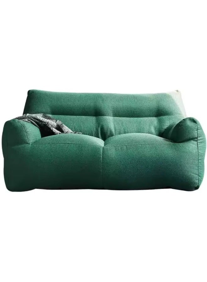 Plush Velvet Bean Bag Sofa - 2-Seater