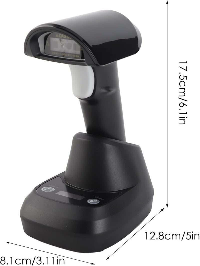 مواد مطورة عامة ماسح الباركود اللاسلكي LiebeWH 2D 1D مع اتصال BT 2.4G USB سلكي، مسح عالي السرعة، محرك اهتزاز، 300,000 مستشعر CMOS لجميع المحطات، VR و AR، اتصال لاسلكي 0-80 متر (2) شكل عصري وعملي - Image 2