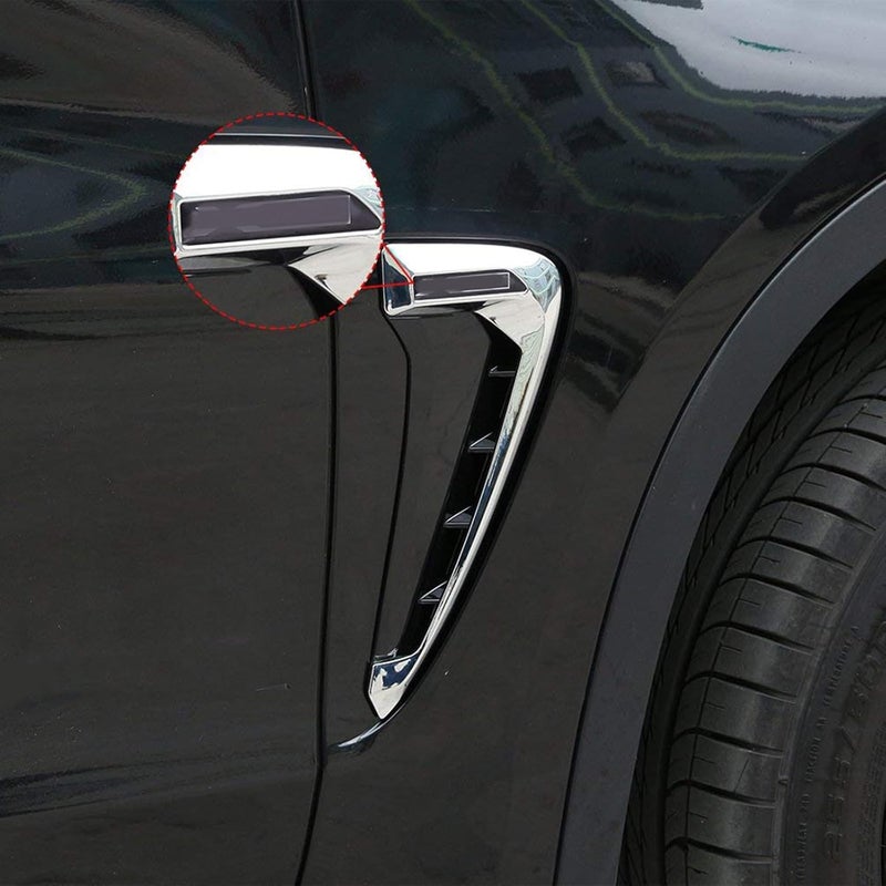CHEYA Car Xdrive Emblem Shark Gills Side Air Flow Fender Vent Decoration Cover Trim for BMW X5 f15 X5M F85 2014-2018 (Matte+Black) - Image 1