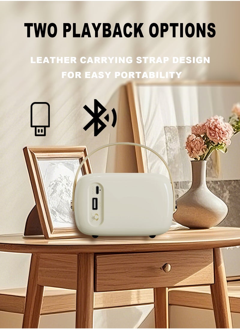 GREATNICE Small Bluetooth Speaker, Portable Wireless Speaker with USB Charger, Retro Style Lightweight for Home Decr, Hotel, Travel,Gift  - Image 5