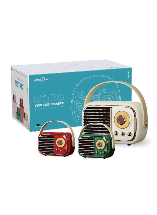 Small Bluetooth Speaker, Portable Wireless Speaker with USB Charger, Retro Style Lightweight for Home Decr, Hotel, Travel,Gift