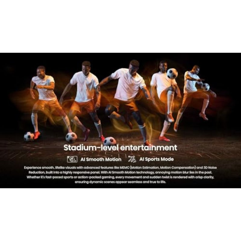 تلفزيون ذكي مقاس 50 بوصة بدقة 4K UHD لاستخدام غرفة المعيشة، وإطار بلاستيكي أسود، وتصميم نحيف للغاية مع صوت Dolby Atmos ودعم وضع الألعاب PLUS VRR/ALLM - Image 4