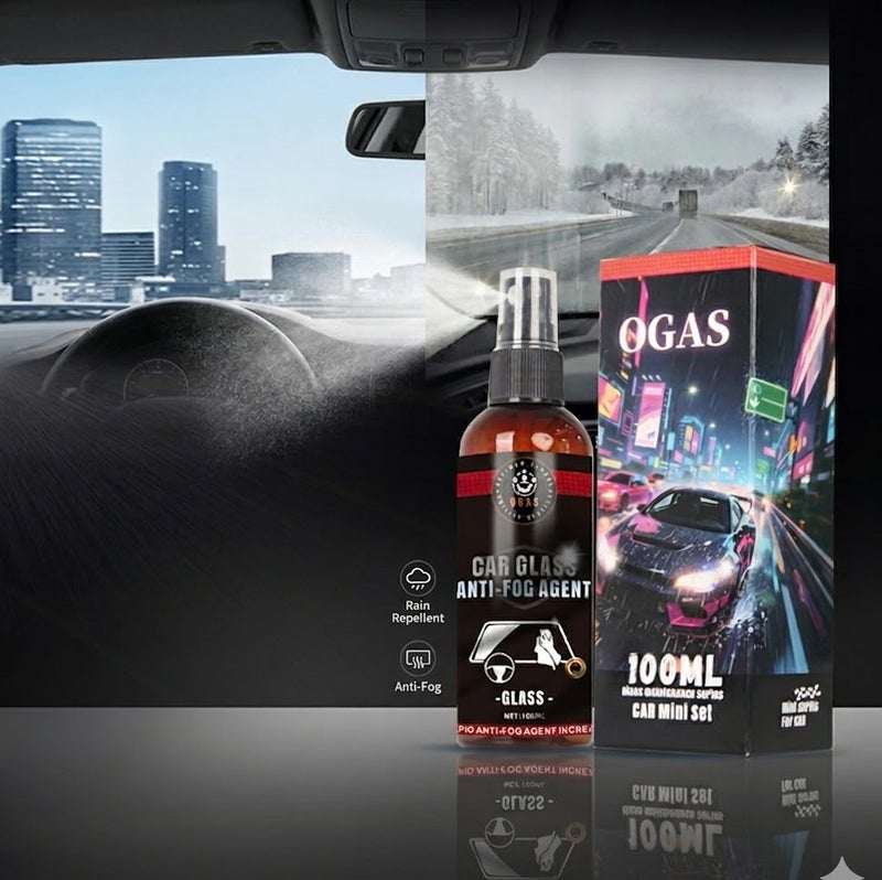 OGAS Anti-Fog Spray for Car Windshield & Glasses – Long-Lasting Defogger for Eyeglasses, Swim Goggles & Ski Lenses – Water-Repellent Anti Mist Coating for Clear Vision on Mirrors & Glass Surfaces - Image 1