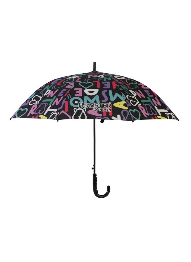Hamster London HAMSTER LONDON Dyno Amigoes Children's Dinosaur Umbrella/Animal Umbrella, Dino Umbrella/Umbrella for Kids/Jungle Theme Umbrella/Animal Umbrella for Children (Black)  - Image 1