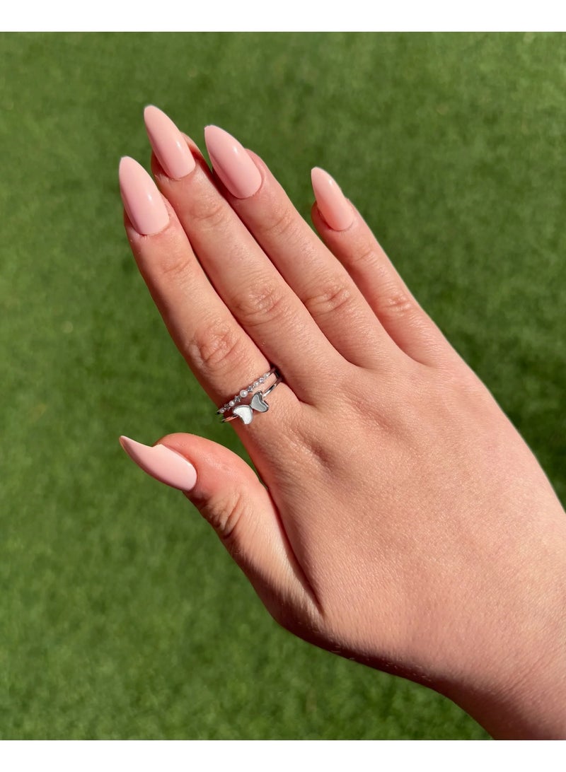 Urban Jewel Pearly Butterfly Ring (Stainless Steel) - Image 2