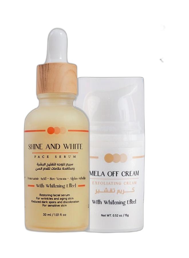So Sandy Shine and white Face Serum - Bee Venom Serum & Mela Off Cream Cold Peel 15 gm - (3 sessions) Bundle - Image 1