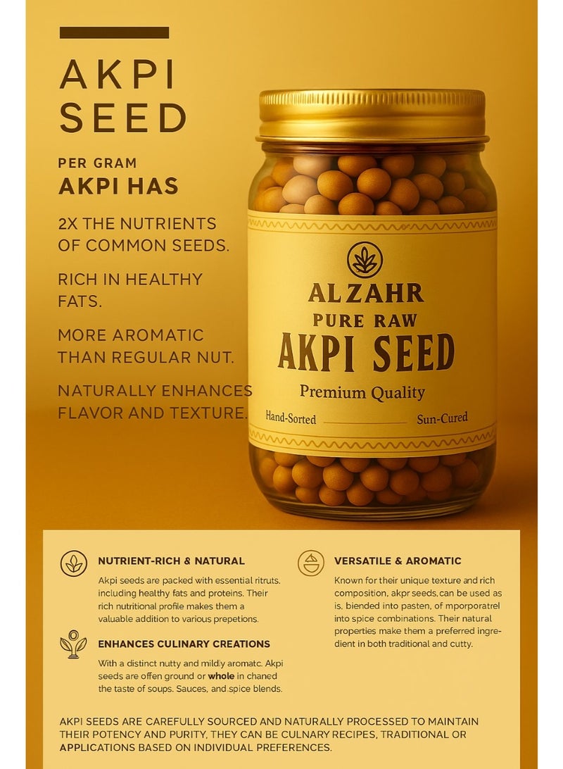 Zahr Al Zahr Pure Raw Akpi Seed – Premium Quality, Hand-Sorted & Sun-Cured | High-Nutrient Aromatic Nut – 100g  - Image 2