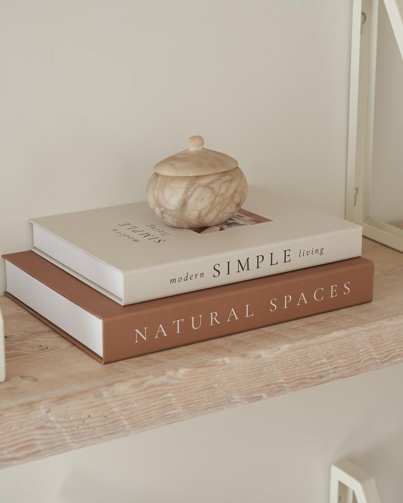 ZICOTO Beautiful Decorative Books - Set of 2 Boxes Enhance Your Coffee Table, Bookshelf or Mantel Shelf Decor - Aesthetic Fake/Faux Books for Modern Home Decoration, Photo Storage and as a Keepsake Box - Image 5