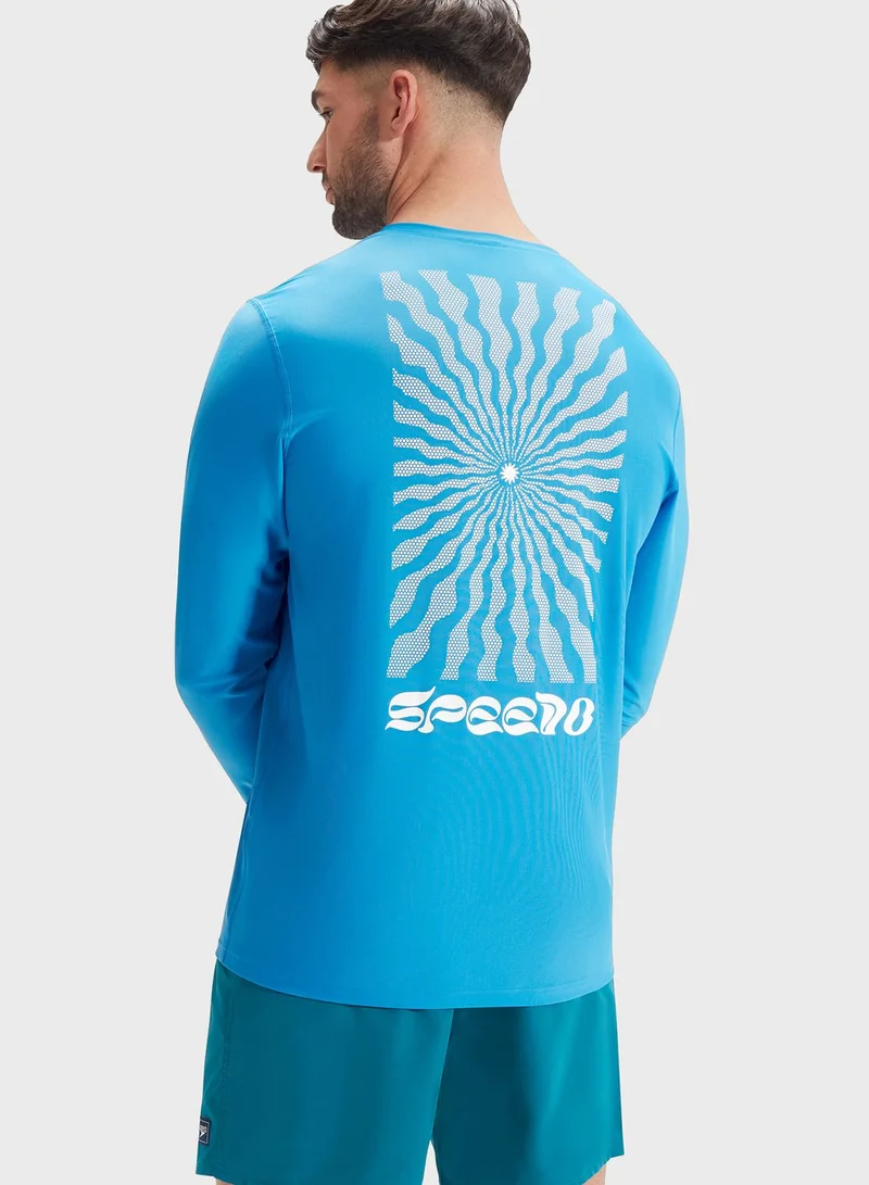 speedo Printed Rashguard T-Shirt
