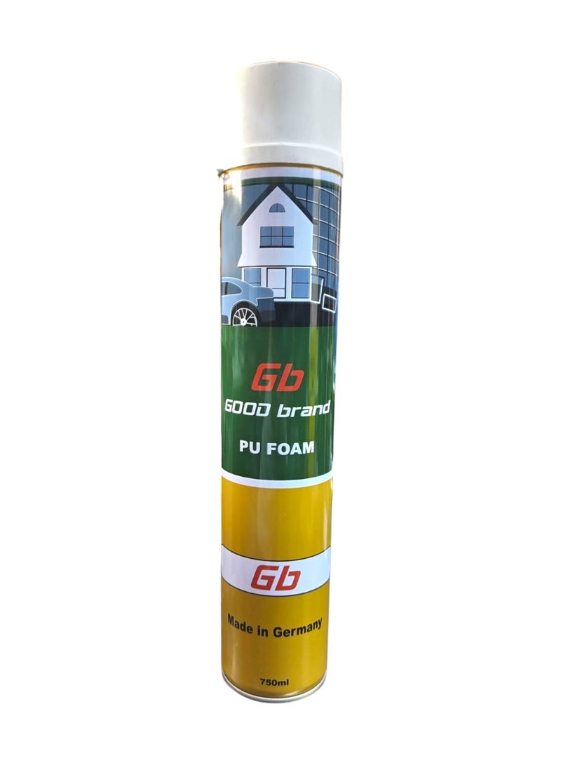 GB Good Brand PU Foam Spray – Multi-Purpose Insulation & Sealing Foam, 750ml,