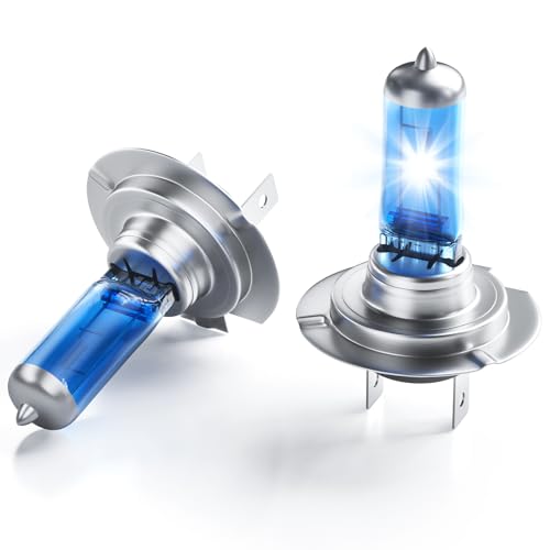 TURONEXIA H7 Halogen Headlight Bulbs 12V 55W Quartz Halogen No Glare Bulb 5000K Car Lights for High Beam Low Beam and Fog Light 2 Pack - Image 1