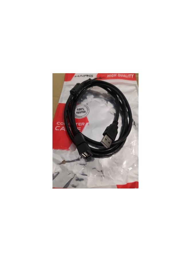 Haing cable usb male to usb fmale 3 meters pvc black - Image 2