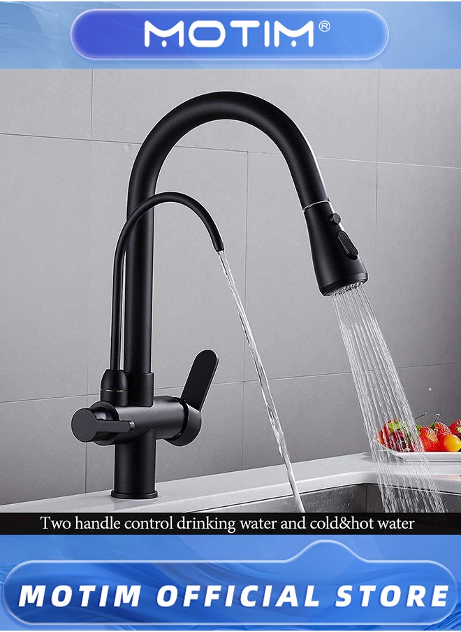 Motim Kitchen Faucet Sink Faucet with Pull Down Sprayer Deck Mounted Kitchen 3 in 1 Hot Cold Water Filter Tap for Water Purifier Direct Drinking and Sink Mixer  - Image 4