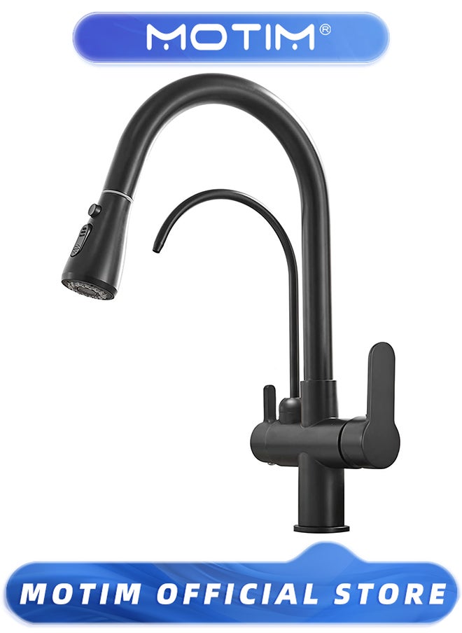 Motim Kitchen Faucet Sink Faucet with Pull Down Sprayer Deck Mounted Kitchen 3 in 1 Hot Cold Water Filter Tap for Water Purifier Direct Drinking and Sink Mixer  - Image 1