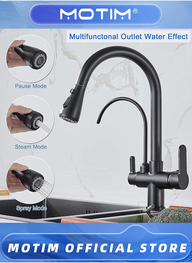 Motim Kitchen Faucet Sink Faucet with Pull Down Sprayer Deck Mounted Kitchen 3 in 1 Hot Cold Water Filter Tap for Water Purifier Direct Drinking and Sink Mixer  - Image 3