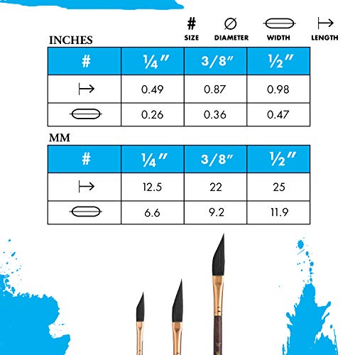 Princeton Neptune Paintbrush, Size 1/2 inch, Dark Wood - Image 3