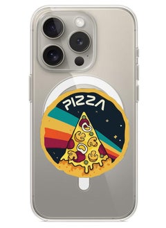 Magnetic Case for iPhone 15 Pro 6.1-inch Compatible with MagSafe Wireless Charging, Shockproof Phone Bumper Cover Pizza