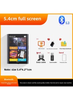 High School Students P5M Song M Artifact Mp3 Walkman Students Learn Mp4 Novel Qin Bluetooth Player Special English-Body Color:5.4 Touch Screen Full Screen Version/long Battery Life/bluetooth 5.3 [send Luxury Gift Package + Help Below-Memory Capacity:32gb Has Undergone Popular Resources (phon + Novel + Movie + Tv Series) - [protect