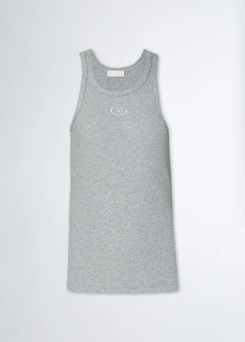 Liu Jo Ribbed top with logo