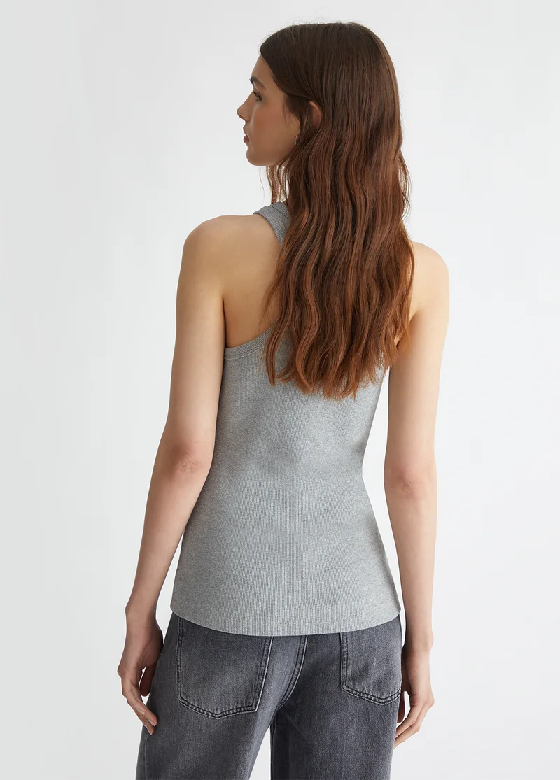 Liu Jo Ribbed top with logo