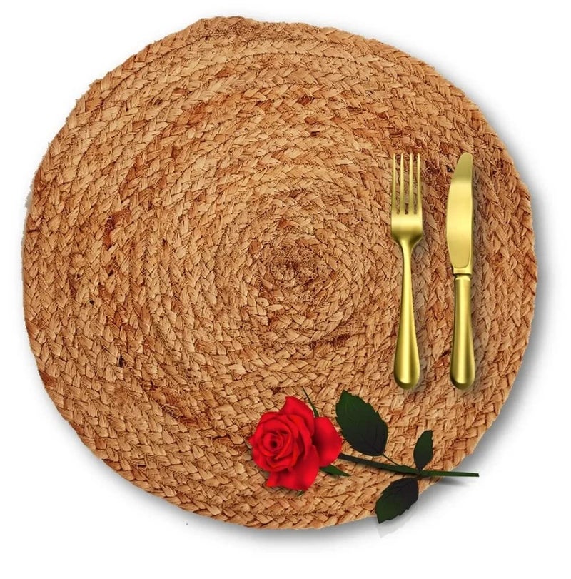 pepme pepme Jute Placemat Braided Plain 18 Inch Pack of 1  - Image 3
