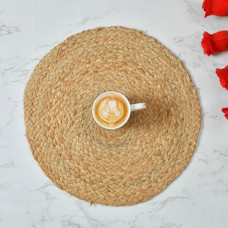 pepme pepme Jute Placemat Braided Plain 18 Inch Pack of 1  - Image 1