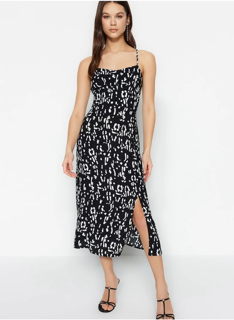 trendyol Printed Slit Detail Dress