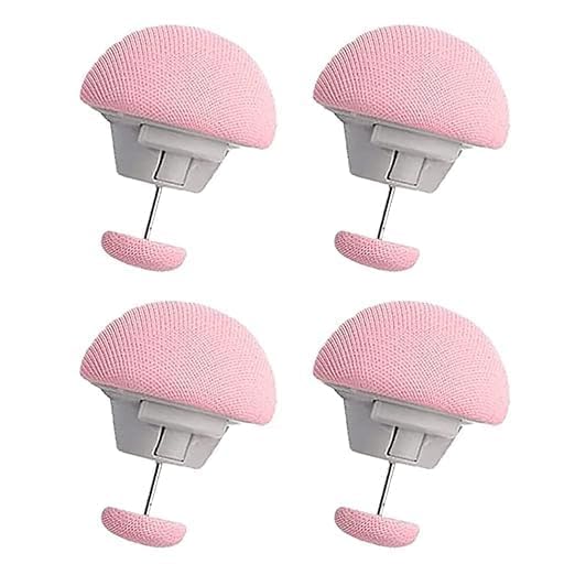 MAMADEV ENTERPRISE MAMADEV ENTERPRISE Multicolor Mushroom Shape Duvet Clips, Non-Slip Cover Fixator, Comforter Quilt Holder with One-Key Unlock for Blanket Bed Sheet Curtain (Pink, Pack of 16) - Image 1