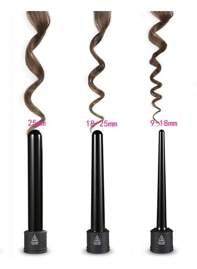 Hair Curling Iron or Egg Wand for Curling Large Tool and Small Waves Produces Classic Curls for Use on Short, Medium and Long Hair 32mm H Black  - Image 3