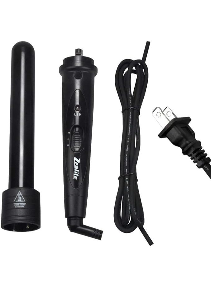 Hair Curling Iron or Egg Wand for Curling Large Tool and Small Waves Produces Classic Curls for Use on Short, Medium and Long Hair 32mm H Black  - Image 2