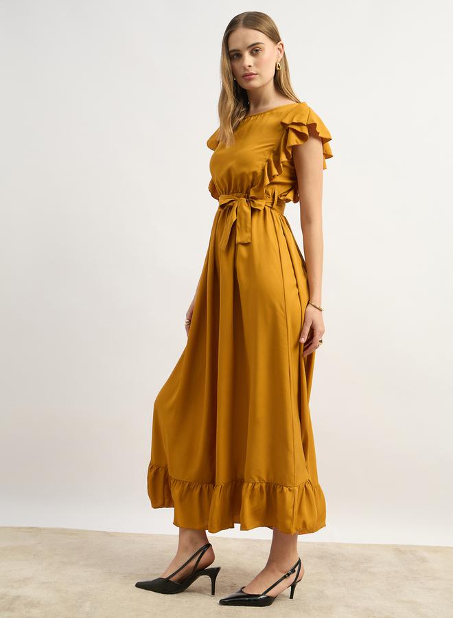 Styli Ruffled Sleeve Midi Dress  - Image 3