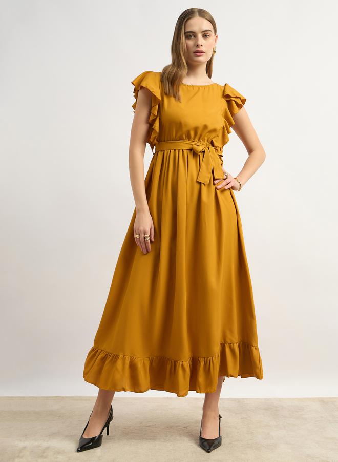 Styli Ruffled Sleeve Midi Dress  - Image 2