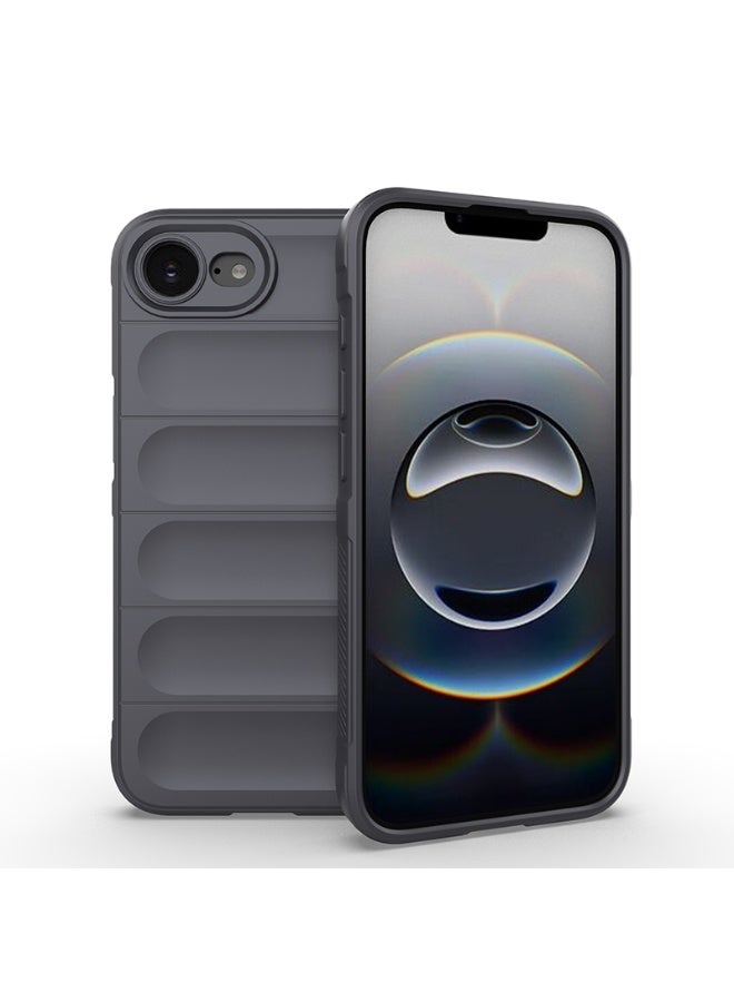 Phantom Shield Silicone Case with Anti-Scratch Soft Microfiber Lining, High Resilience Rubber Full Body Shockproof Cover Compatible with Apple iPhone 16E (Dark Gray)